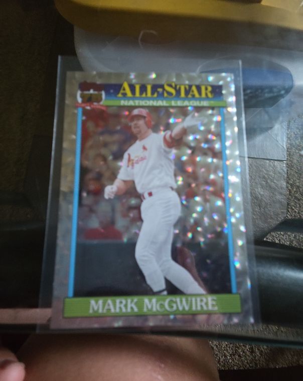 1991 Topps #91AS-44 Mark McGwire All-Star Crackle Foil — front