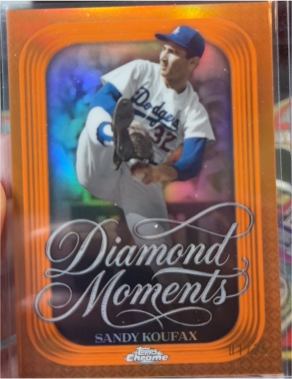 2026 Topps Chrome Diamond Moments #DM-8 Sandy Koufax — front