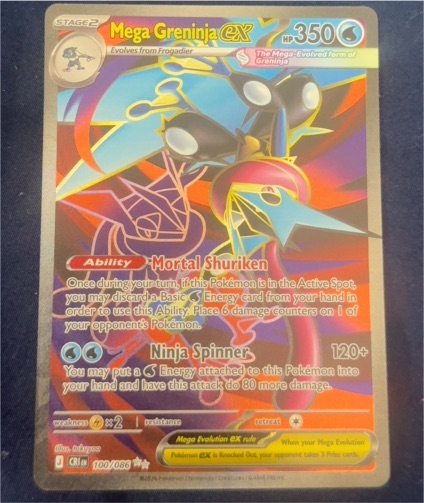 2014 Pokémon TCG Mega Greninja EX 100/086 Chaos Rising Full Art — front