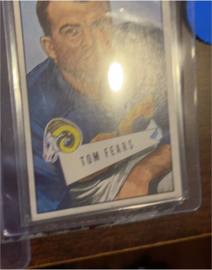 1952 Bowman Small #13 Tom Fears — front