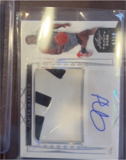 2022 Leaf Trinity James Harden Game-Worn Memorabilia Autograph /10 — front
