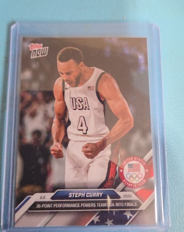 2024 Topps Now #22 Stephen Curry 36-Point Performance Team USA — front