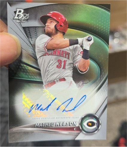 2022 Bowman Platinum #TOP-100 Matheu Nelson — front