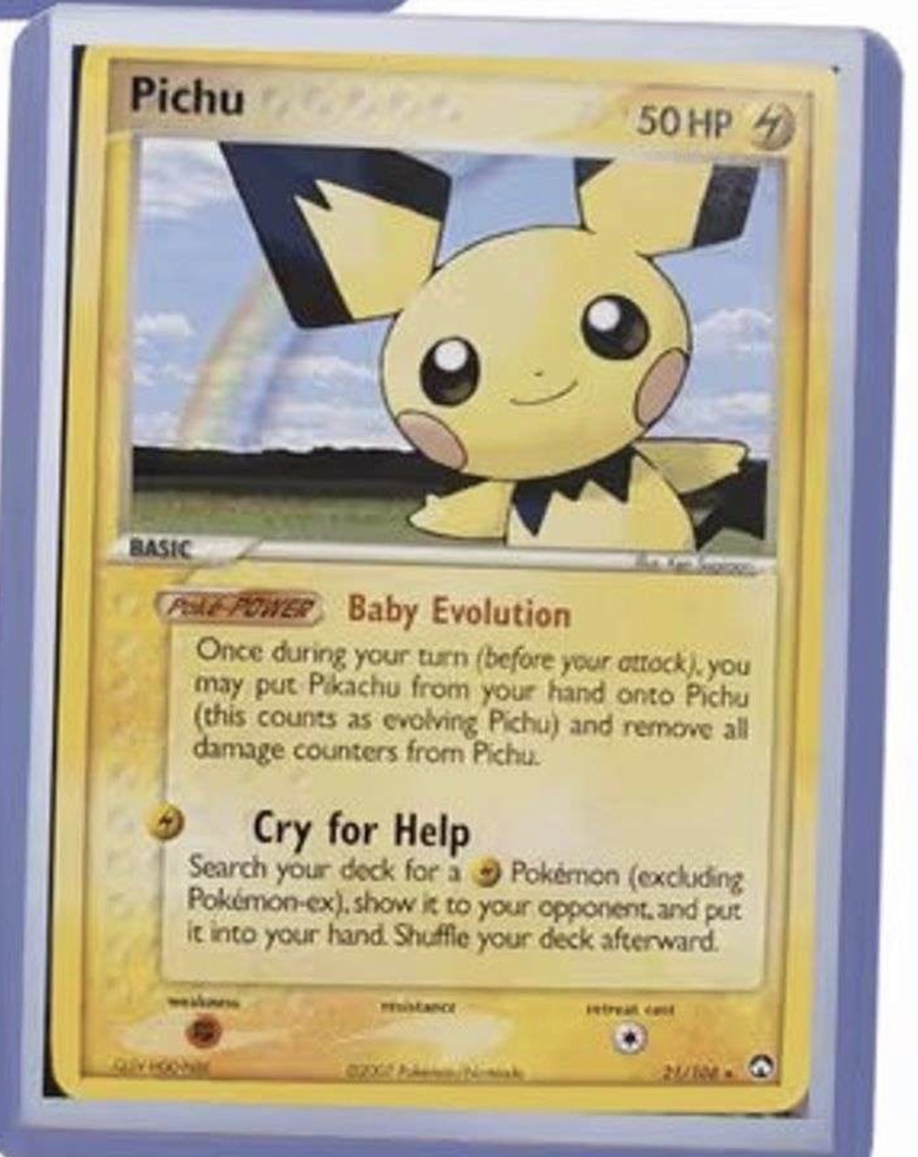 2007 EX Power Keepers #21 Pichu — front