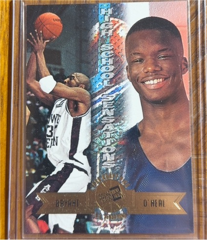 1996 Press Pass #44 Kobe Bryant / Jermaine O'Neal High School Sensations — front