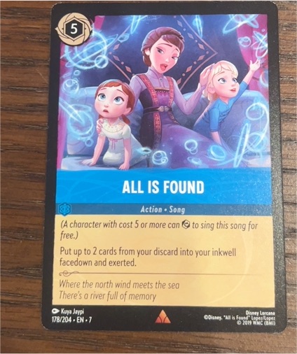 2019 Disney Lorcana #178 All Is Found — front