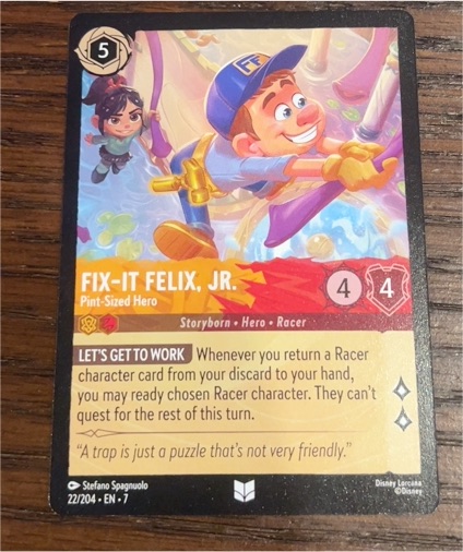 2025 Disney Lorcana Archazia's Island #22 Fix-It Felix, Jr. — front