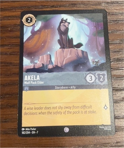 Disney Lorcana Archazia's Island #182 Akela - Wolf Pack Elder — front