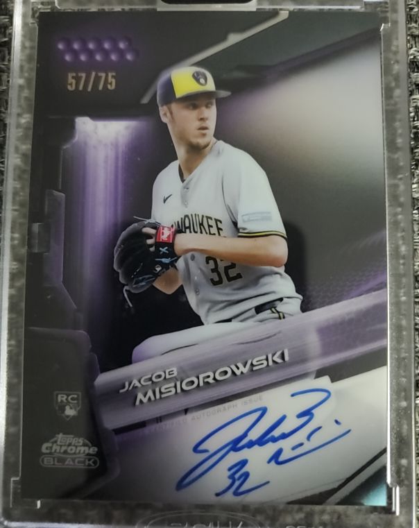 2026 Topps Chrome Black #21 Jacob Misiorowski — front