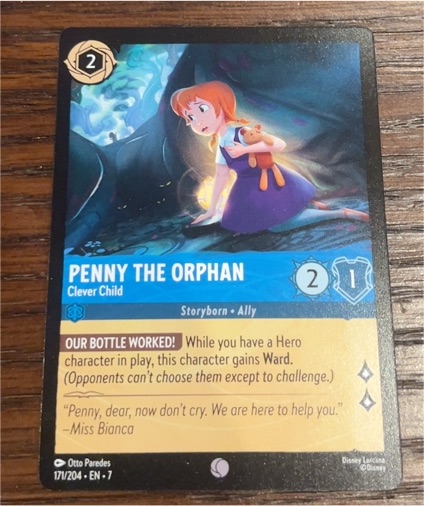 2025 Disney Lorcana Archazia's Island #171 Penny The Orphan — front