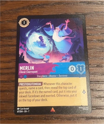 2023 Disney Lorcana Archazia's Island #67 Merlin Clever Clairvoyant — front