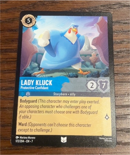 Disney Lorcana Archazia's Island #172 Lady Kluck - Protective Confidant — front