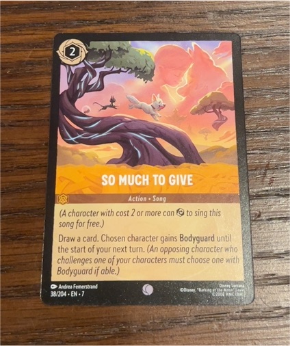 Disney Lorcana Archazia's Island #38 So Much To Give — front