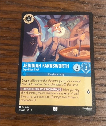Disney Lorcana Archazia's Island #174 Jebidiah Farnsworth — front