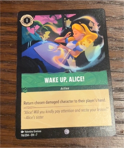 2025 Disney Lorcana Archazia's Island #116 Wake Up, Alice! — front