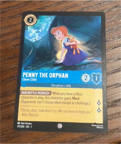 2025 Disney Lorcana Archazia's Island #171 Penny The Orphan — front