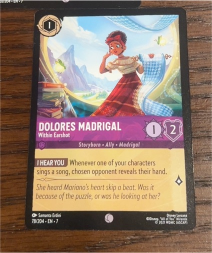 Disney Lorcana Archazia's Island #78 Dolores Madrigal Within Earshot — front