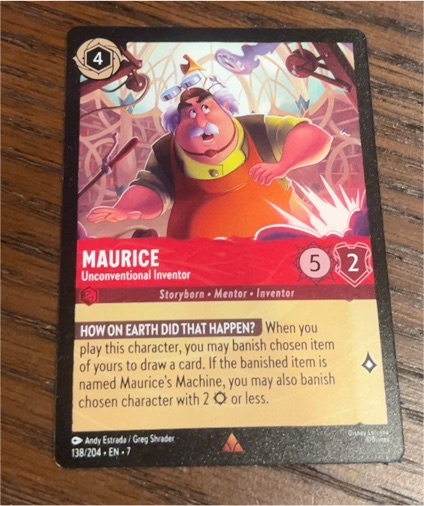 Disney Lorcana 138/204 Maurice - Unconventional Inventor — front