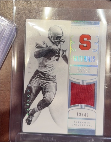 2016 Panini National Treasures Collegiate Materials #182 Ernie Davis — front