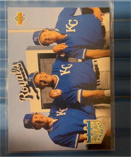 1993 Upper Deck #54 Wally Joyner / Gregg Jefferies / George Brett — front
