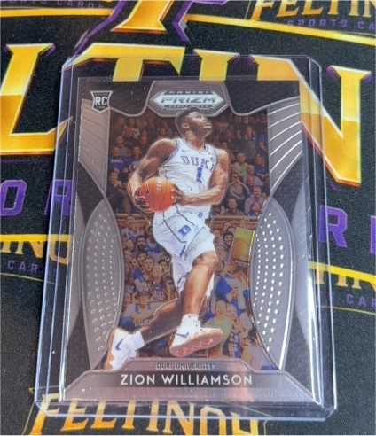 2019-20 Panini Prizm Draft Picks #1 Zion Williamson Rookie Card — front