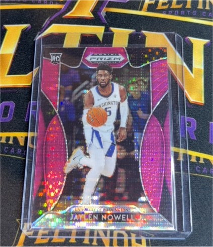 2019-20 Panini Prizm Draft Picks Prizms Pink Pulsar #42 Jaylen Nowell — front