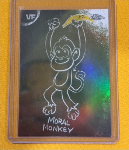 2026 Topps Chrome VeeFriends Chalkboard #C-20 Moral Monkey — front