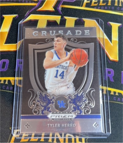 2019 Panini Prizm Draft Picks #75 Tyler Herro Crusade Rookie — front