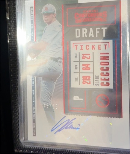 2020 Panini Contenders Draft Ticket Slade Cecconi #DPT2-SC — front