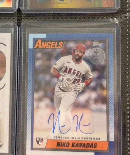 2025 Topps Update Series - 1990 Topps Baseball Autographs Niko Kavadas #90B2-NK — front