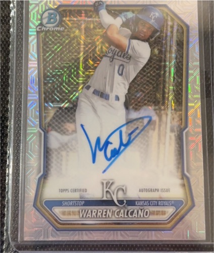 2026 Bowman Chrome #BMA-WC Warren Calcano — front
