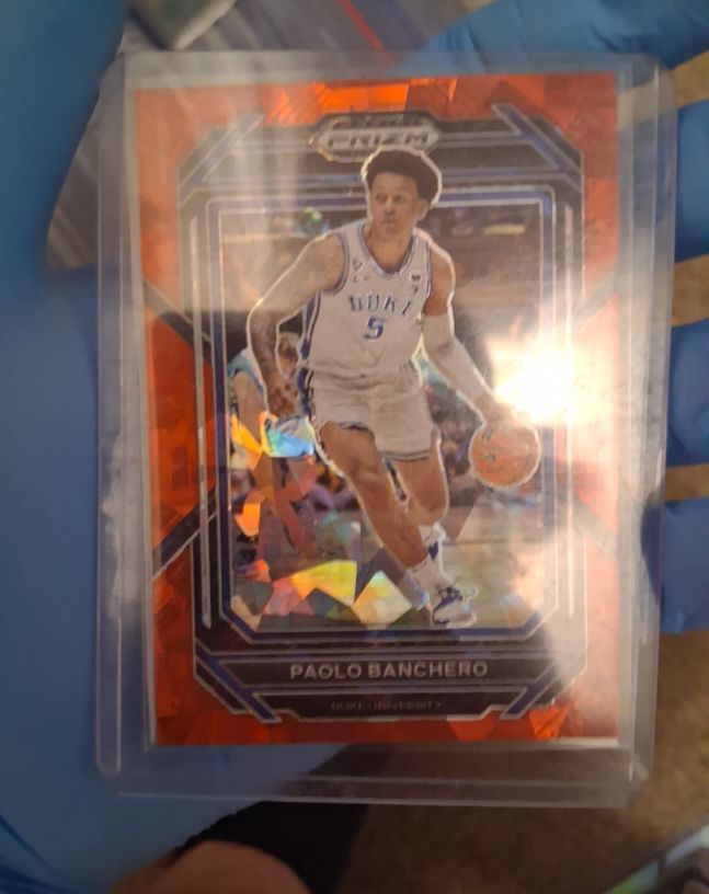 2023 Panini Prizm Draft Picks #74 Paolo Banchero Red Cracked Ice — front