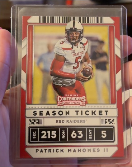 2020 Panini Contenders Draft Picks Season Ticket #5 Patrick Mahomes II — front