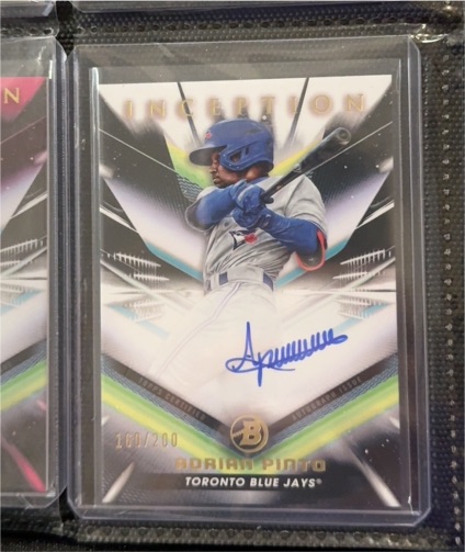 2023 Bowman Inception #BPA-AP Adrian Pinto — front