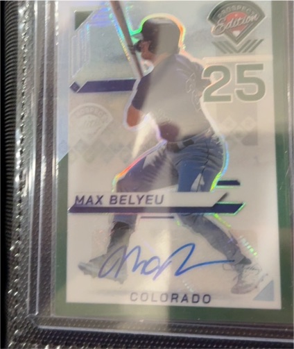 2025 Panini Prospect Edition #186 Max Belyeu — front