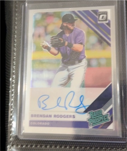2019 Donruss Optic Rated Prospects #RPS-BR Brendan Rodgers — front