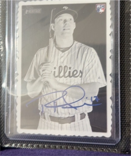2018 Topps Heritage Deckle Edge #23 Rhys Hoskins Rookie Philadelphia Phillies — front