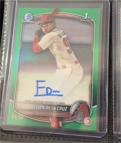 2025 Bowman Chrome #CPA-ED Elian De La Cruz — front