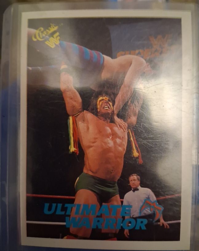 1990 Classic WWF #43 The Ultimate Warrior — front