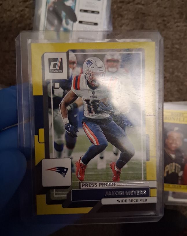 2022 Donruss #132 Jakobi Meyers Press Proof Blue — front
