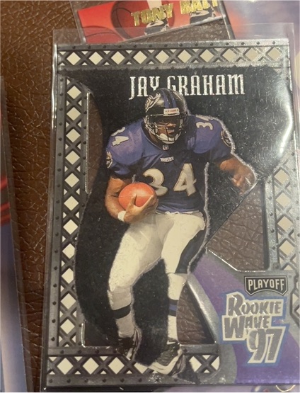 1997 Playoff Contenders Rookie Wave Pennants #6 Jay Graham — front