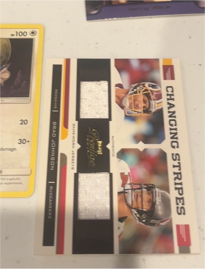2004 Playoff Prestige Changing Stripes Materials #CS-8 Brad Johnson — front