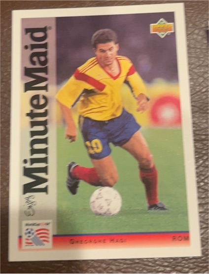 1994 Upper Deck World Cup Minute Maid #3 Gheorghe Hagi — front