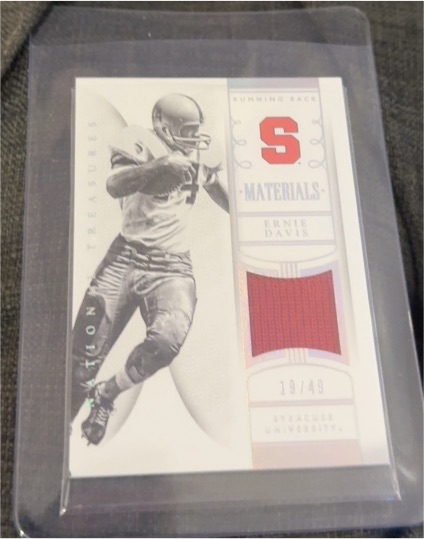 2016 Panini National Treasures Collegiate Materials #182 Ernie Davis — front