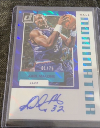 2017 Donruss Hall Dominator #HD-KM Karl Malone — front