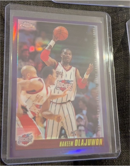 2000-01 Topps Chrome #124 Hakeem Olajuwon — front