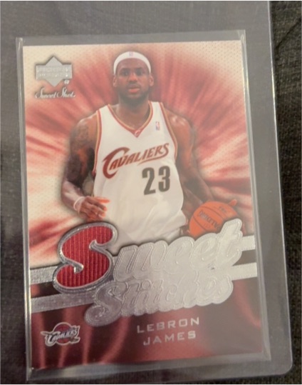 2007-08 Upper Deck Sweet Shot Sweet Stitches #ST-LJ LeBron James — front
