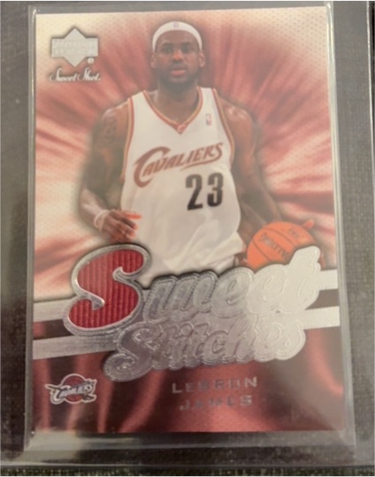 2007-08 Upper Deck Sweet Shot Sweet Stitches #ST-LJ LeBron James — front