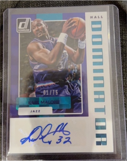 2017 Donruss Hall Dominator #HD-KM Karl Malone — front