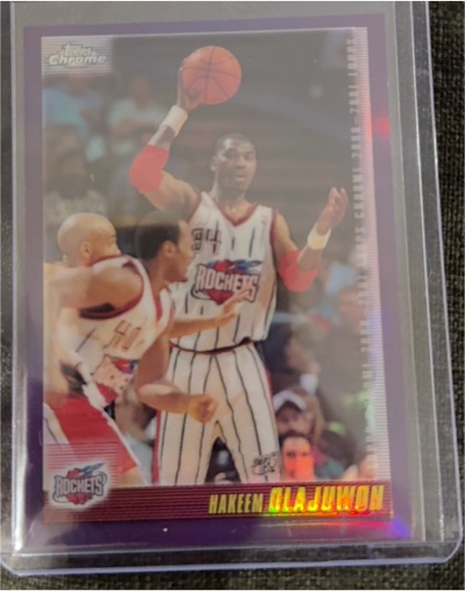 2000-01 Topps Chrome #124 Hakeem Olajuwon — front
